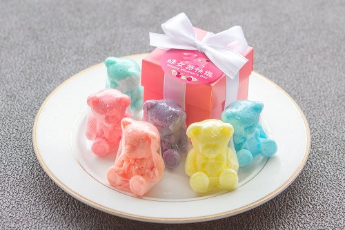 幸福朵朵 婚禮小物 花束禮物 三八婦女節禮物 活動贈品 Pink粉紅盒裝 泰迪熊香皂