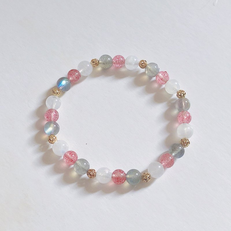 Crystal Bracelet Bangle elastic pink - สร้อยข้อมือ - คริสตัล สึชมพู