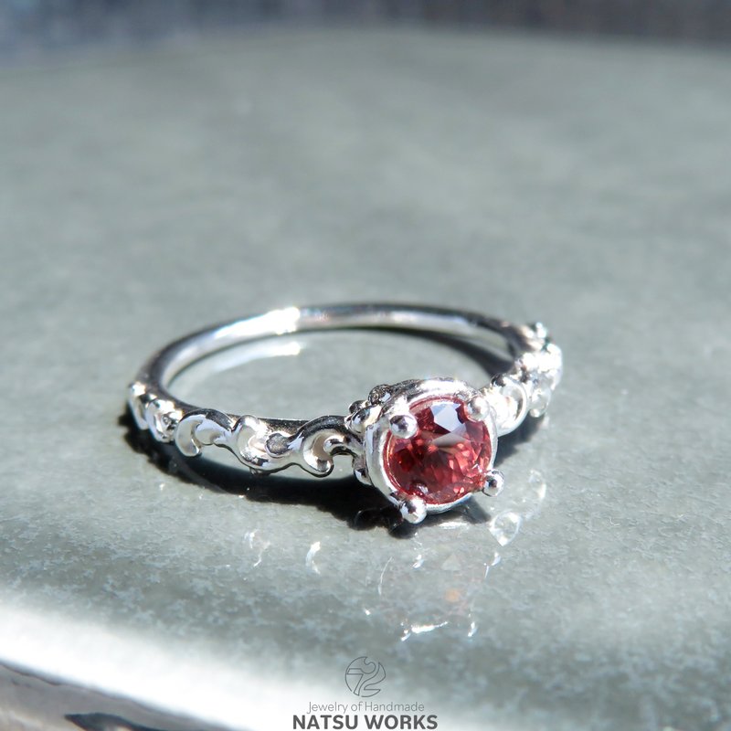 ピンク ジルコン リング / Pink Zircon Ring o - 戒指 - 寶石 紅色
