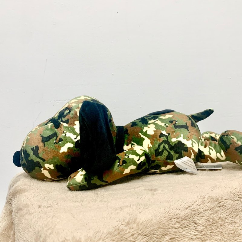 Snoopy military camouflage doll  camp style snoopy - ตุ๊กตา - เส้นใยสังเคราะห์ สีเขียว