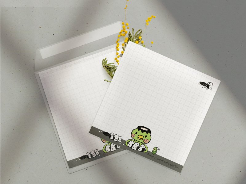Notepads Kappa Onigiri - 便條紙/便利貼 - 紙 白色