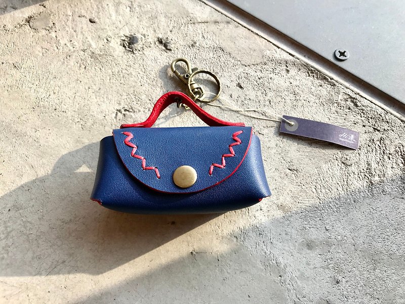 POPO│正蓝│Leather Storage Key Bag│ - Keychains - Genuine Leather Blue