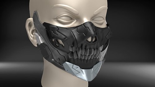 SeberdrA Digital 3D model of Cyborg Mask V3 for 3D print