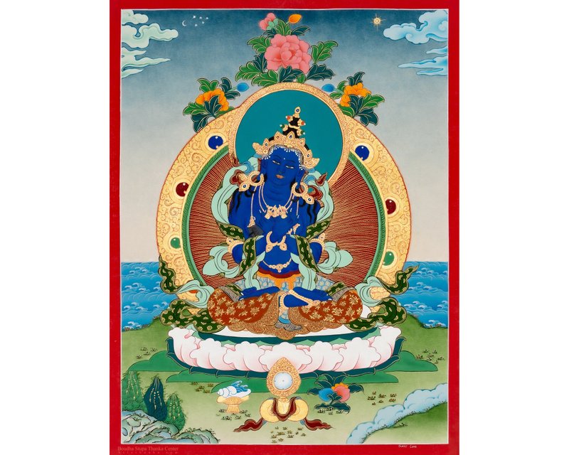 Vajradhara Thangka Painting Handcrafted Tibetan Art for Power and Strength - Wall Décor - Other Materials Multicolor