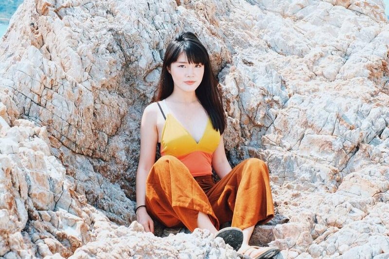 顯瘦連身泳裝/珊瑚色/Size S S - 女泳衣/比基尼 - 其他材質 