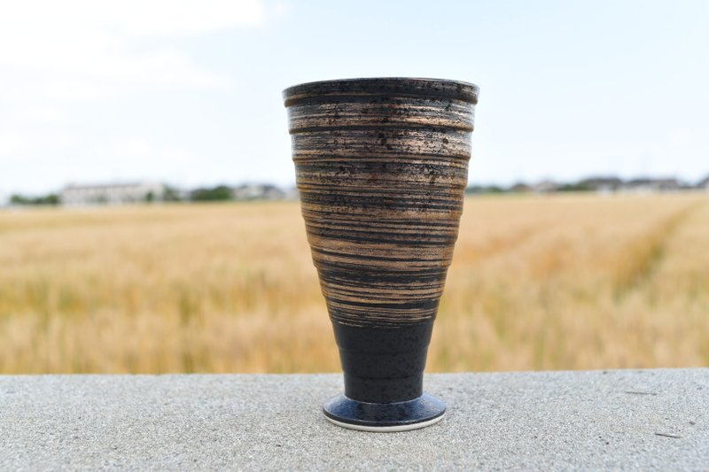 【經典陶瓷】日本傳統工藝品 佐賀 有田燒 陶瓷杯 陶悅窯 金刷毛 - 茶壺/茶杯/茶具 - 陶 