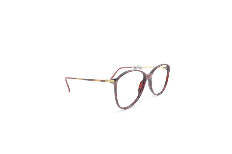 可加購平光/度數鏡片 Safilo LINEA 5611 X03 80年代古董眼鏡 - 眼鏡/鏡框 - 塑膠 紅色