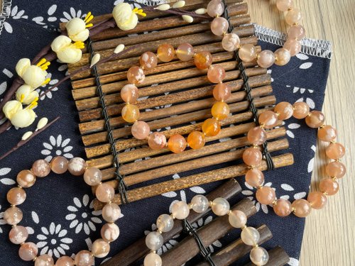 LifelikeDream Handmade 【一物一圖】櫻花瑪瑙 14K包金設計手鍊