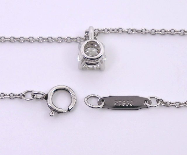 週末お値下げ❗ヴィンテージTIFFANY ソリティア ダイヤ プラチナネックレス TIFFANY＆CO ティファニー ネックレス ソリティア ダイヤモンド