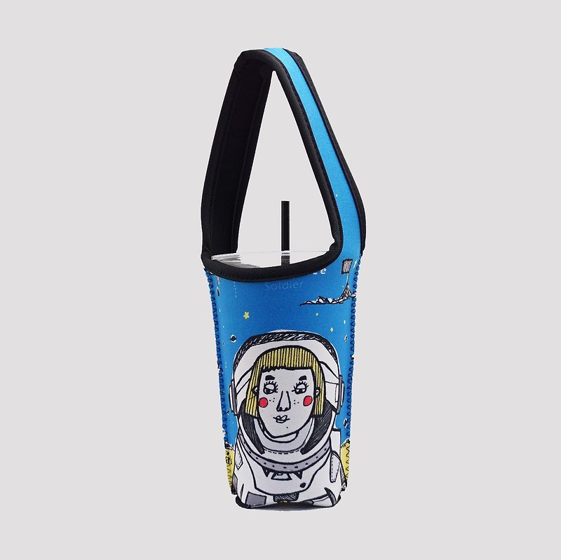 BLR Eco-friendly Beverage Bag Space Magai's Co-branded Ti 43 - Beverage Holders & Bags - Polyester Blue