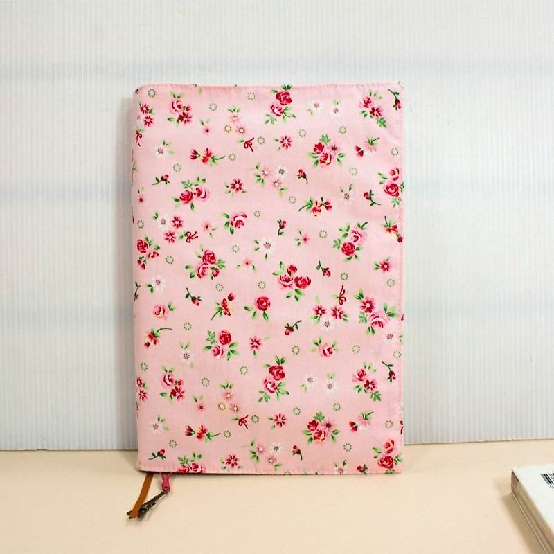 A5 / 25K adjustable multi-functional clothes book / cloth slipcase -A4 Continental Garden - Notebooks & Journals - Cotton & Hemp Pink