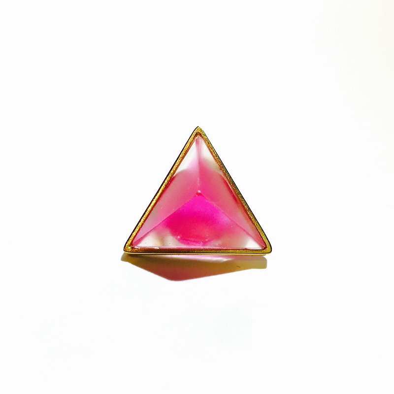 金属 ピアス・イヤリング ピンク - PRISMイヤリング片耳　ゴールド・ピンク