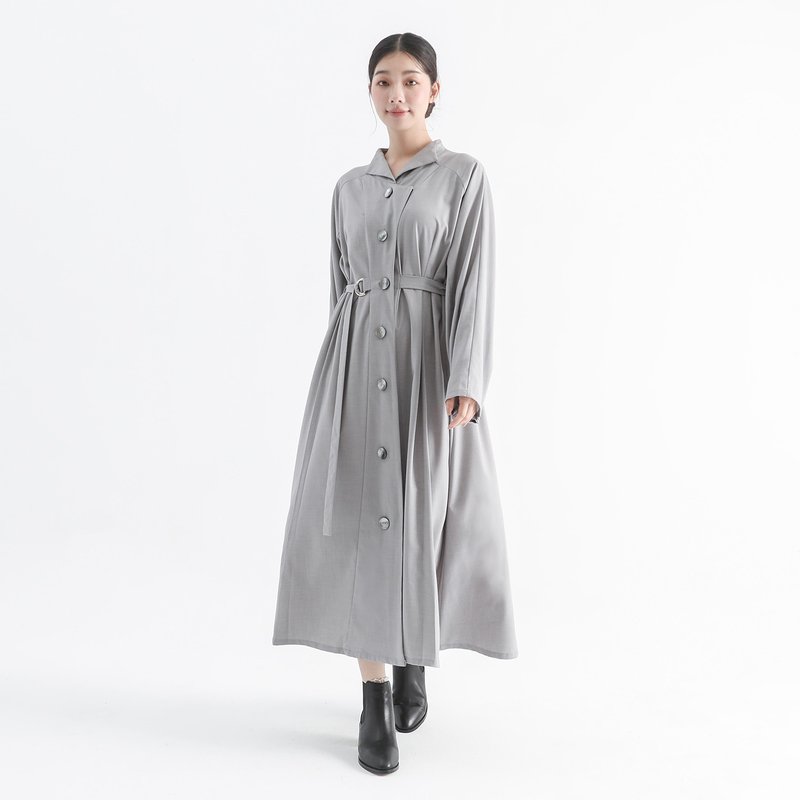 ngyang_high-spirited strappy dress_24AF102_light gray - One Piece Dresses - Polyester Gray