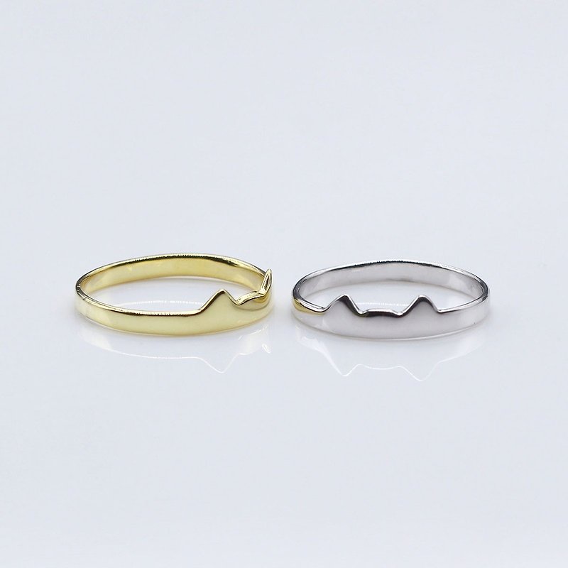 Cat's royal crown sterling silver ring / Gold - แหวนทั่วไป - เงินแท้ สีทอง