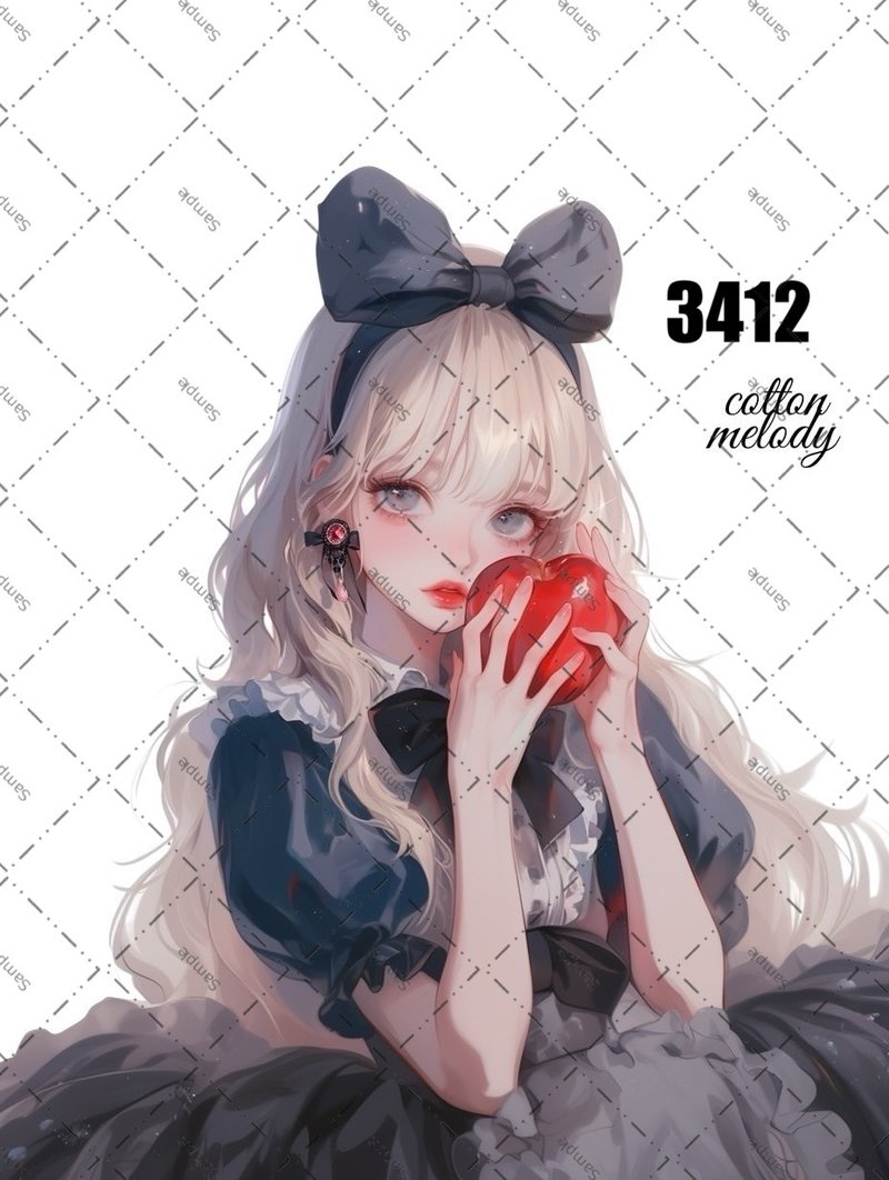 original sticker no.3412 人物ステッカー オリジナルステッカー オリジナル人物ステッカー 装飾ステッカー cotton melody - 貼紙 - 紙 