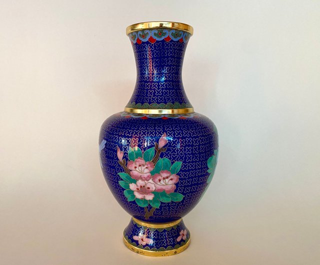 1850  七宝焼　景泰藍　花瓶2客 1850 七宝焼 景泰藍 花瓶2客 - メルカリ