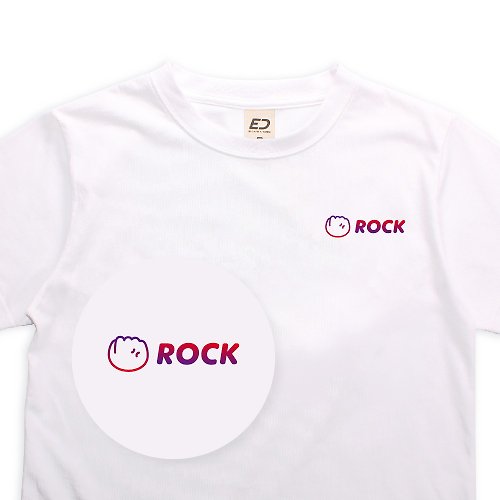 一週八天 訂購-【愛的小手】Rock石頭 短T/女上衣/男T恤/T-Shirt
