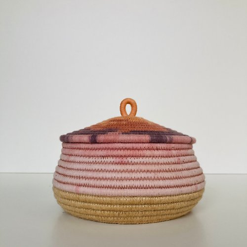 KOTTOSH ART Storage basket with lid 15 cm x 12.5 cm