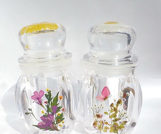 Hand Blown Glass Spice Jars