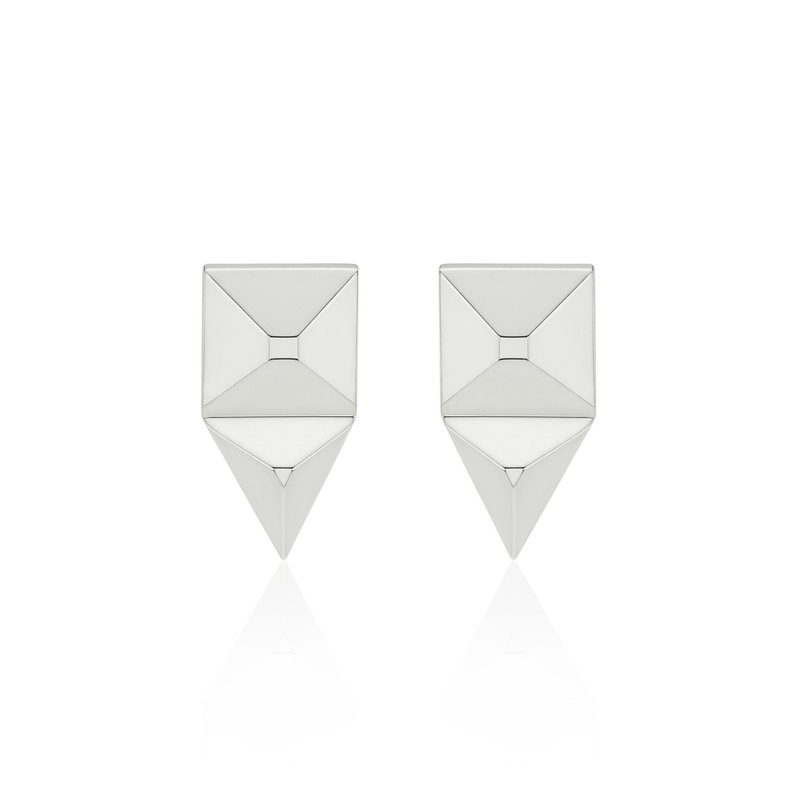Angle Earring - 耳環/耳夾/耳骨夾 - 純銀 