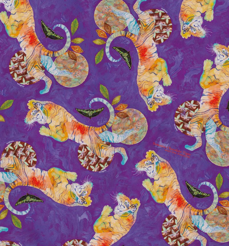 Sumatra-Chocolate-Tiger -Wrapping paper - 其他 - 紙 紫色