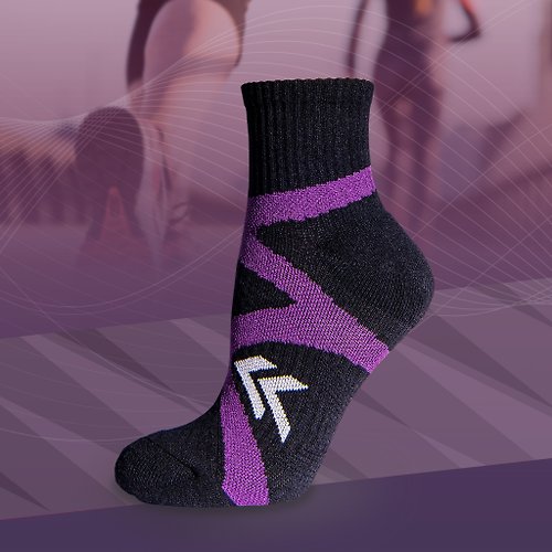 ZILA SOCKS | 台灣織襪設計品牌 抗菌除臭.輕加壓短統女襪 | 紫