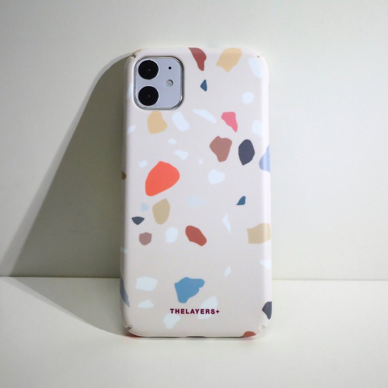 粉紅色磨石子水磨石紋 MELODY TERRAZZO Phone Case 客製化手機殼 - 手機殼/手機套 - 塑膠 粉紅色