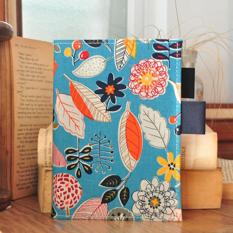 Officially sold A6/50K double pen insert book / book cover / book cover - flower cloth - ปกหนังสือ - วัสดุอื่นๆ สีน้ำเงิน