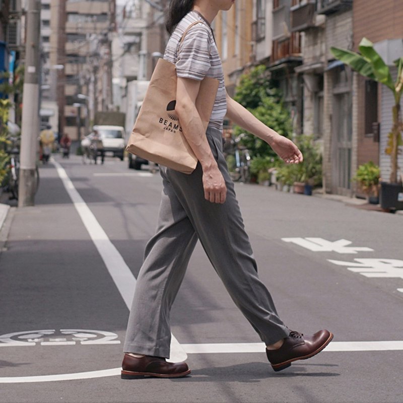 Nine Minute Trousers 日本製面料九分垂感灰色系帶休閒西褲 - 男裝工人褲/長褲/牛仔褲 - 其他人造纖維 灰色