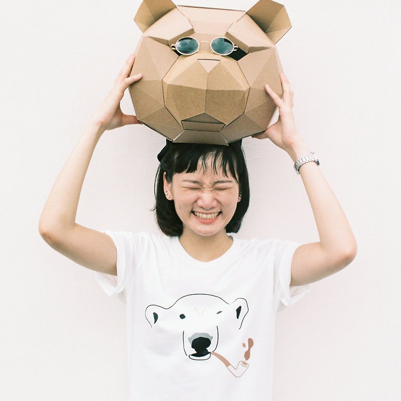 DON'T MAKE ME ANGRY!, Changeable color t-shirt (White) - 女 T 恤 - 棉．麻 白色