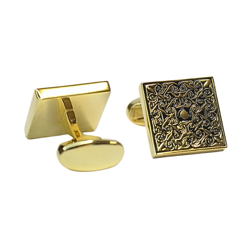 chapeaunoir square totem cufflinks - กระดุมข้อมือ - โลหะ หลากหลายสี