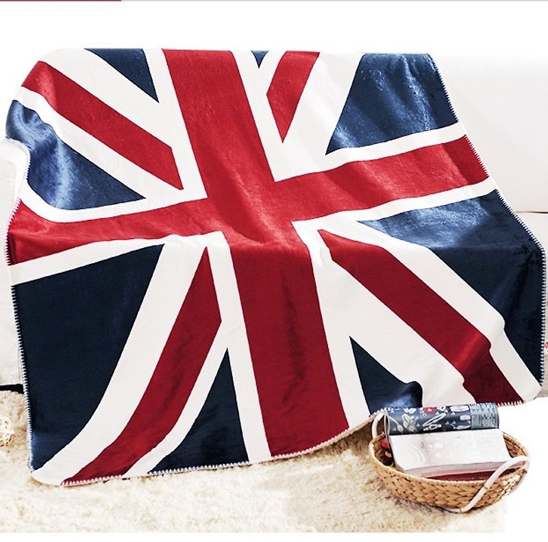 British Fashion Brand -Baker Street- Giant Union Jack Fleece Sherpa Blanket - ผ้าห่ม - เส้นใยสังเคราะห์ หลากหลายสี