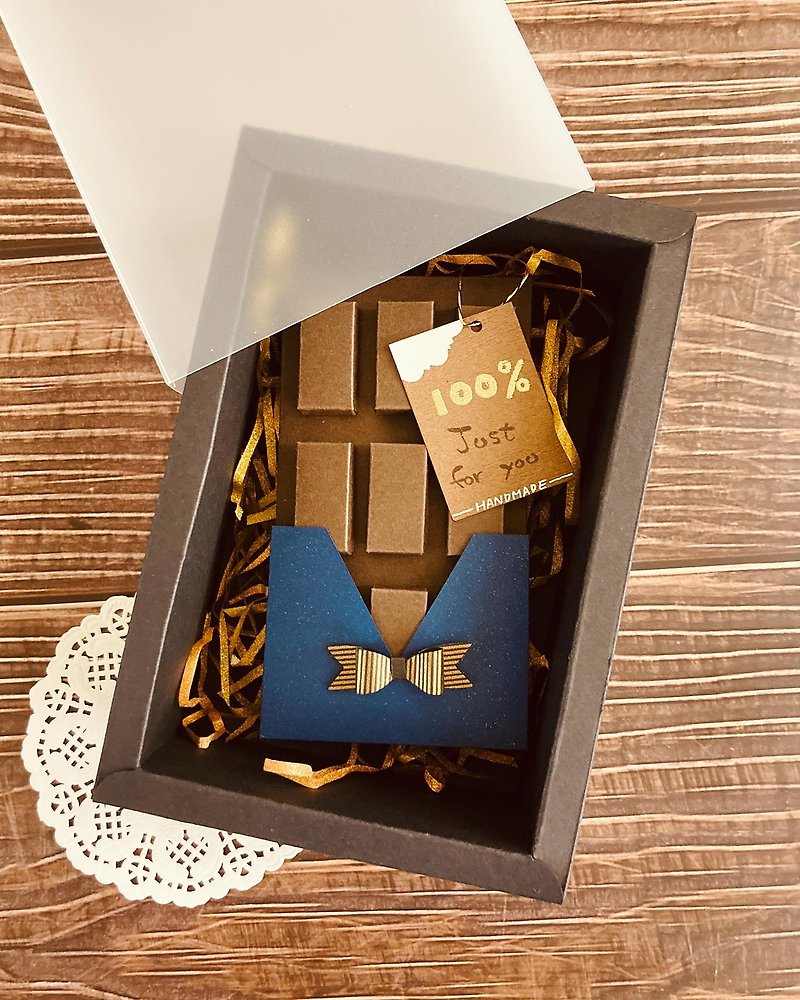 【手作りカード】チョコレートカード / DIY素材パック / カスタマイズ誕生日タグ - カード・はがき - 紙 