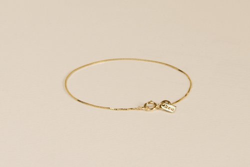 14K 純 Kゴールド- スモール キャラクター プラーク ブレスレット
