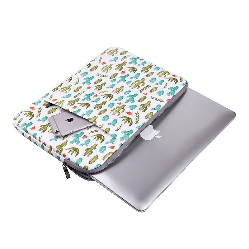 Protective Laptop Sleeve Bag for 13 - 15 Inch Macbook Air | Pro Retina, Cactus - Laptop Bags - Nylon Green