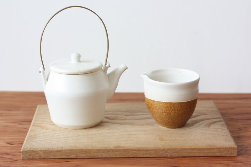 每日使用系列-春日焦糖雙色茶勻 - 茶壺/茶杯/茶具 - 陶 咖啡色