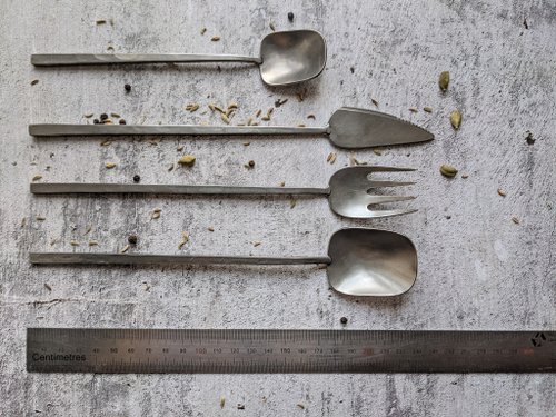 Unique cutlery set, custom silverware set. Spoon,fork,knife. Modern table  decor. - Shop Wood and Epoxy Cutlery & Flatware - Pinkoi