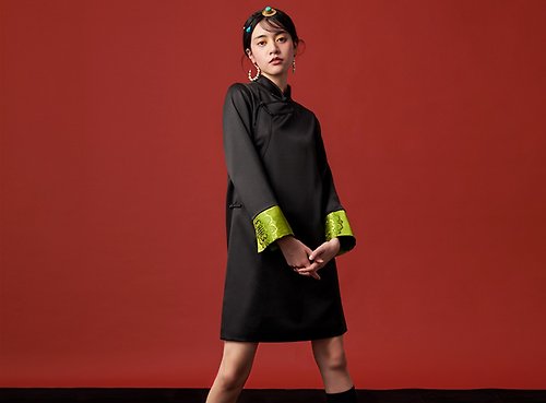 瑪咕巴藏裝 春黛新中式 立領中國風 改良旗袍洋裝