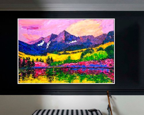 抽象画 フレーム付き 色彩豊か c4cb2bee64f32c716c59f66cf1d8d8