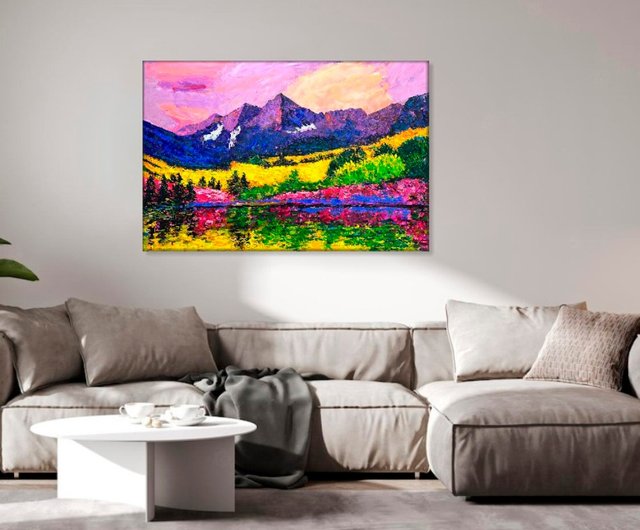 絵画　アート　現代アート　モダンアート　抽象画　風景画　イラスト　インテリア　山 71I5qaPpBTL._UF350,350_QL80_.jpg