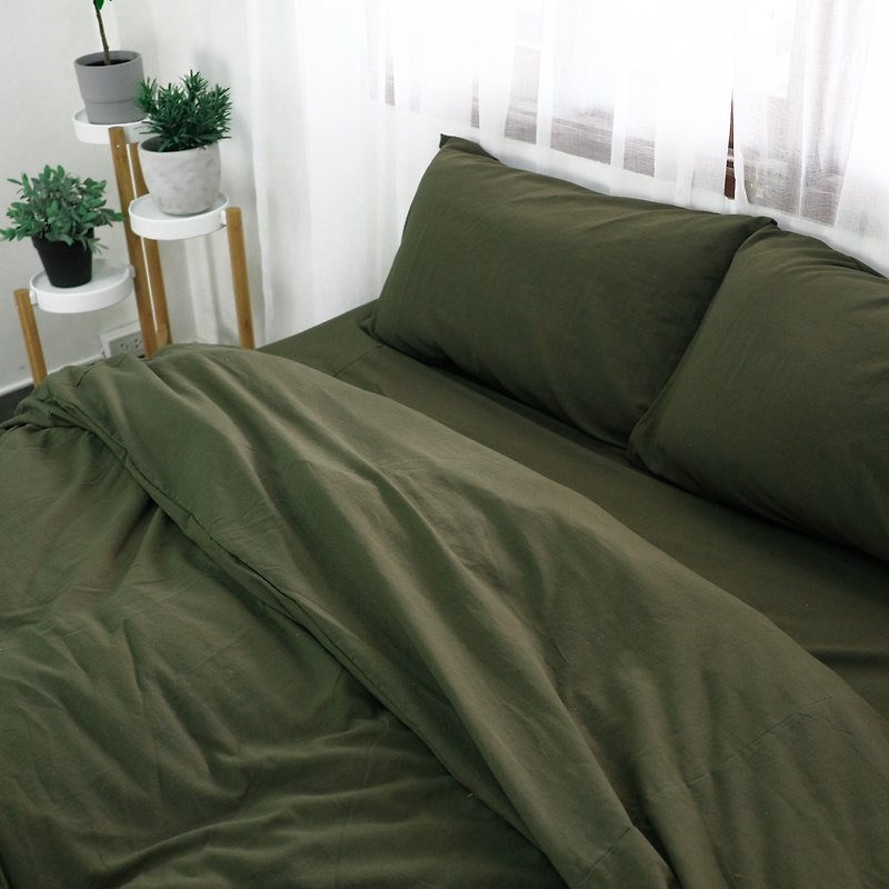 ベッドシーツセット+羽毛布団カバー+枕カバー、綿、無地、サイズ3.5 / 5/6フィート。