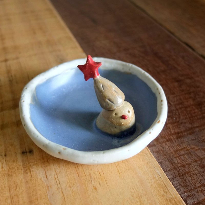 Bubble soup snow melting ing small dish / jewelry dish / aromatherapy dish / sauce dish - Items for Display - Pottery 