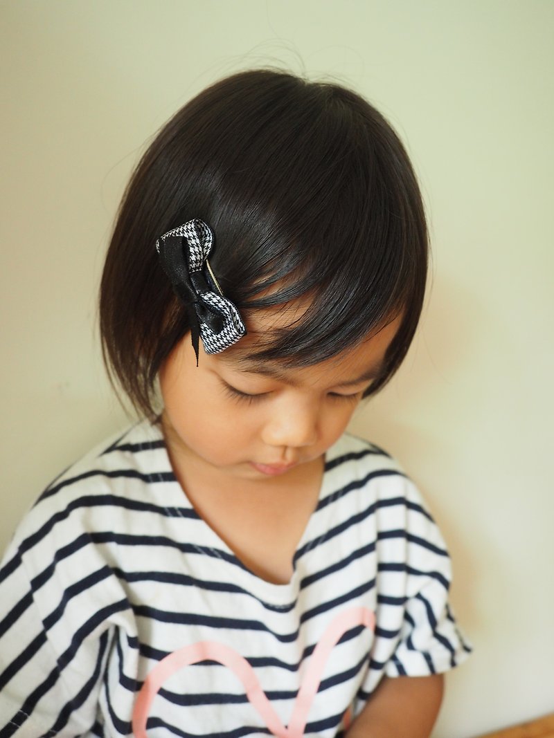 Handmade Blue bow hair accessory (clip/ band/ corsage) - Baby Accessories - Silk Black