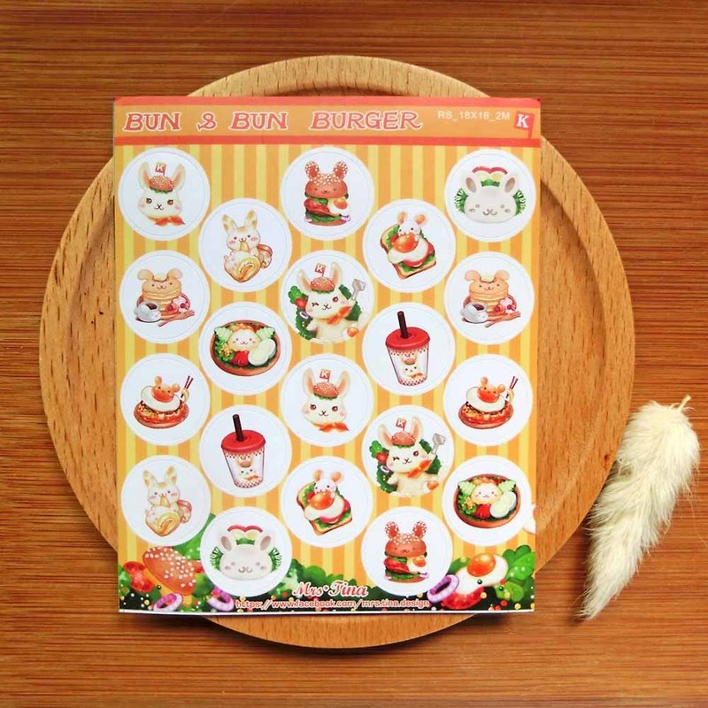 Stickers-Breakfast Bunny - สติกเกอร์ - กระดาษ หลากหลายสี