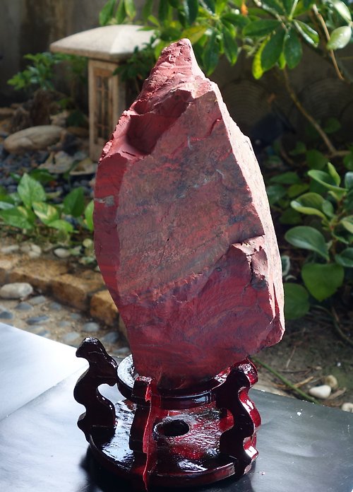 山奇藝術 台灣總統石3830公克 三江雞血石 大型擺件 原礦擺件 居家風水磁場