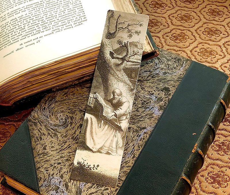 St. Jerome reads bookmarks under the tree - ที่คั่นหนังสือ - พลาสติก 