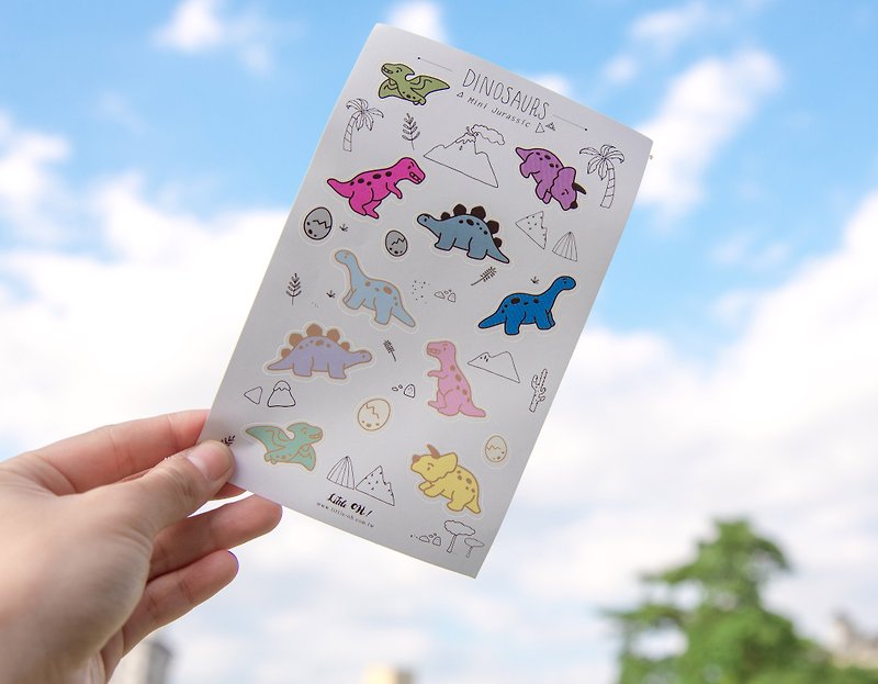 Mini Jurassic dinosaur sticker sticker - Stickers - Paper 
