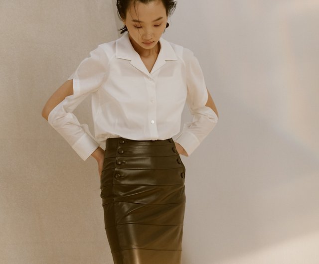 Olivia Plus Size PU Leather Pencil Skirt – Josie's Boutique & Western Wear