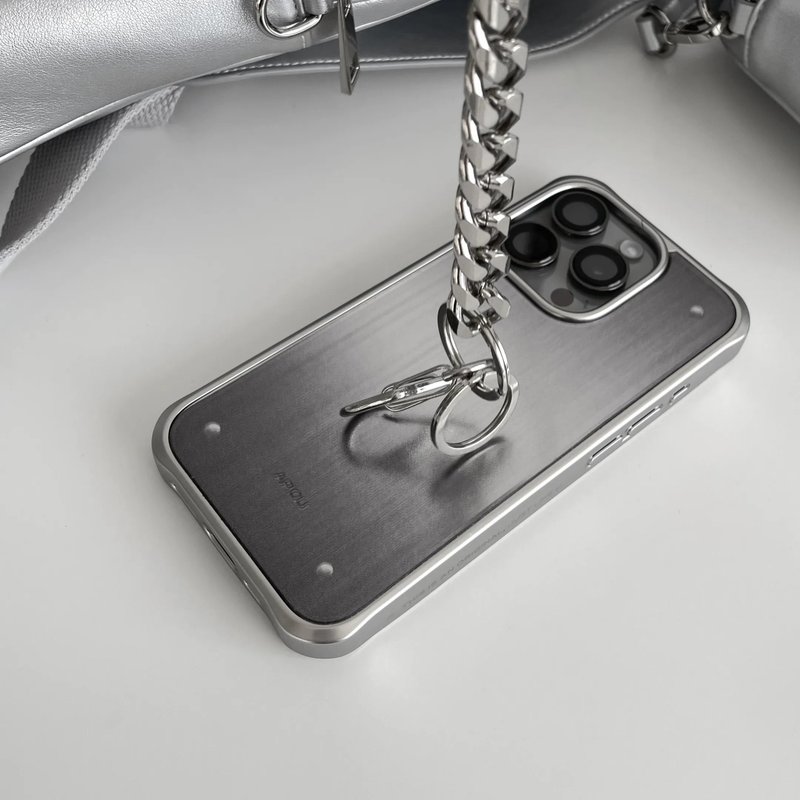 Mirror Pro Brushed Metal MagSafe iPhone Impact Case - Phone Cases - Acrylic Silver