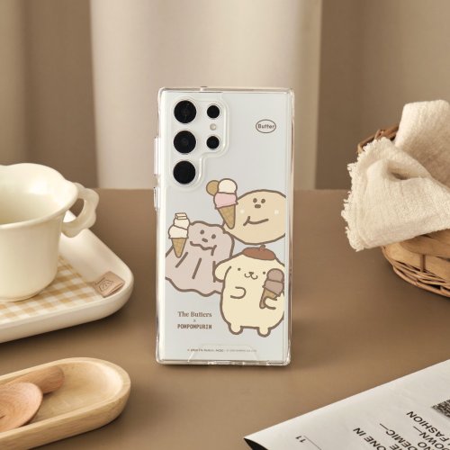 TOYSELECT 奶油家族x布丁狗冰淇淋時光防摔透明SAMSUNG手機殼